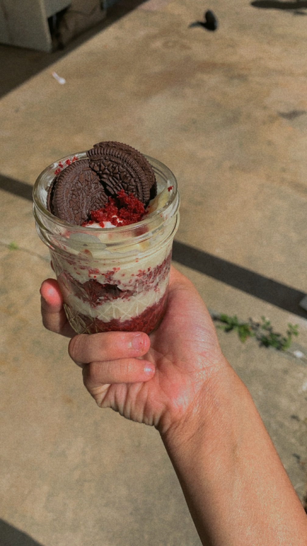 Red Velvet  Cake Jar