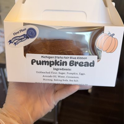 Pumpkin Bread MINI Loaf  - Michigan State Fair Blue Ribbon Winner
