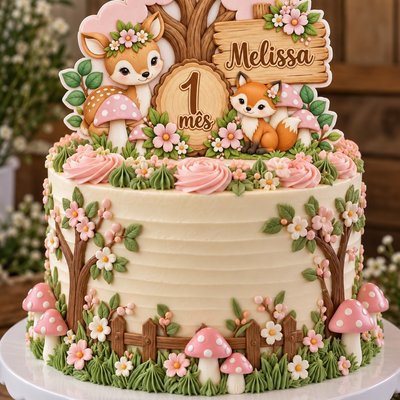 Celebration Cake With Cookies