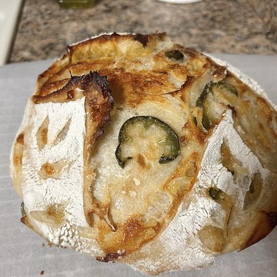 Jalapeño Cheddar Sourdough Loaf