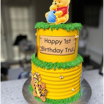 Two Tier Cake And Smash Cake Combo