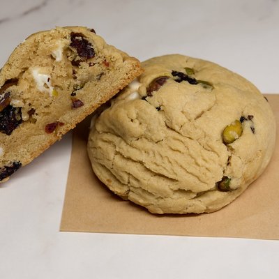 Cranberry, White Chocolate, & Pistachio Cookie