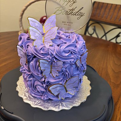 Custom 6inch 2 Layer Rosette Cake 