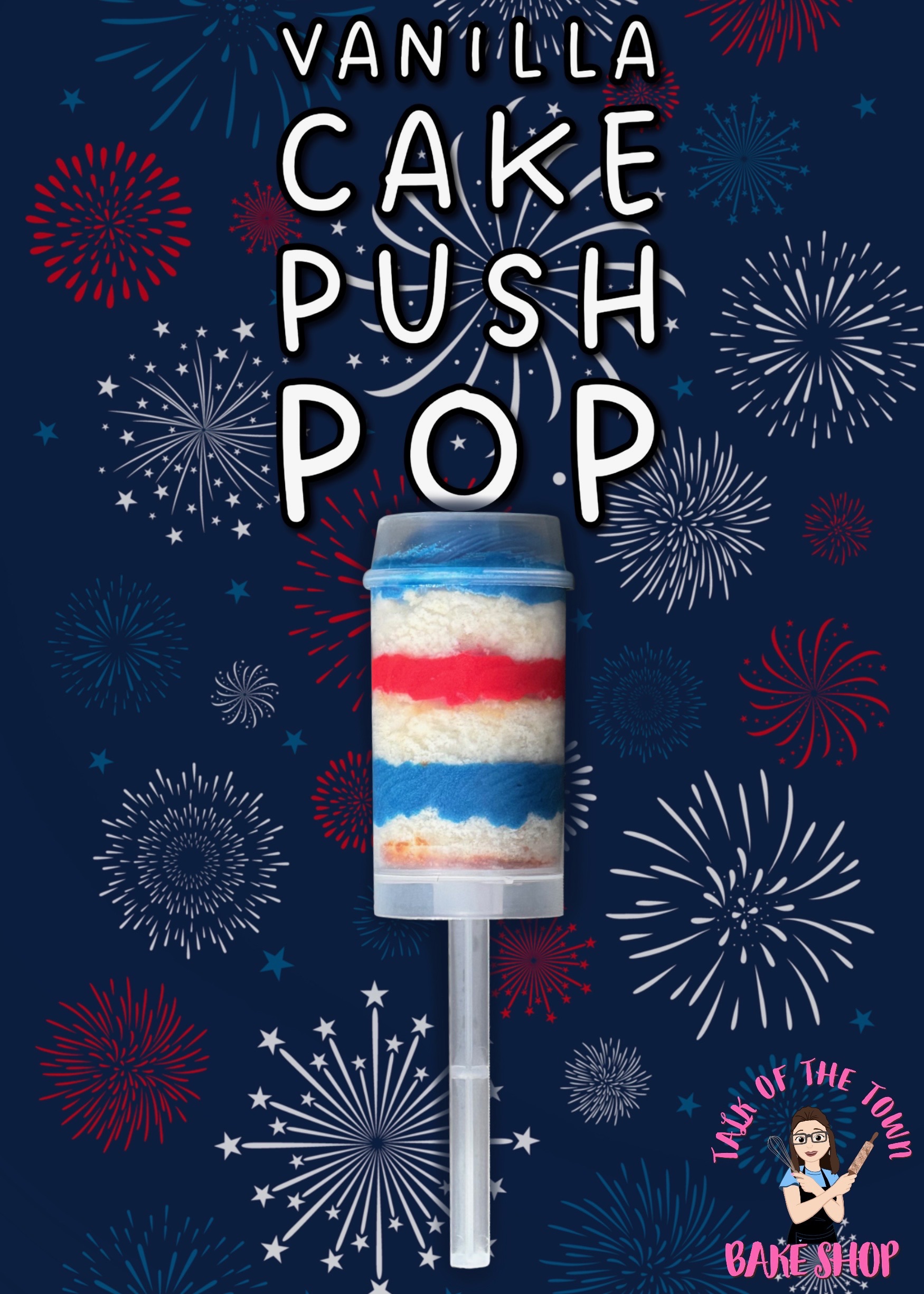 1 Dozen Vanilla Cake Push Pops