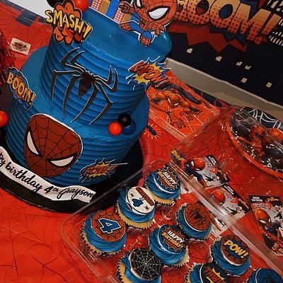 2 Tier Cake With a Dozen Matching Cupcakes 🎂 Flash Promo 