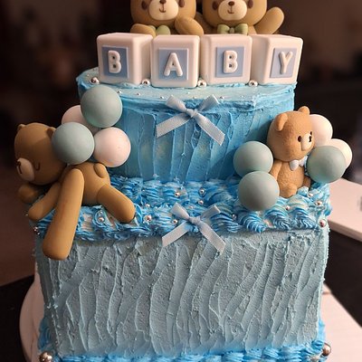 Customer Baby Shower Cake Bear Themed Its A BOY!
