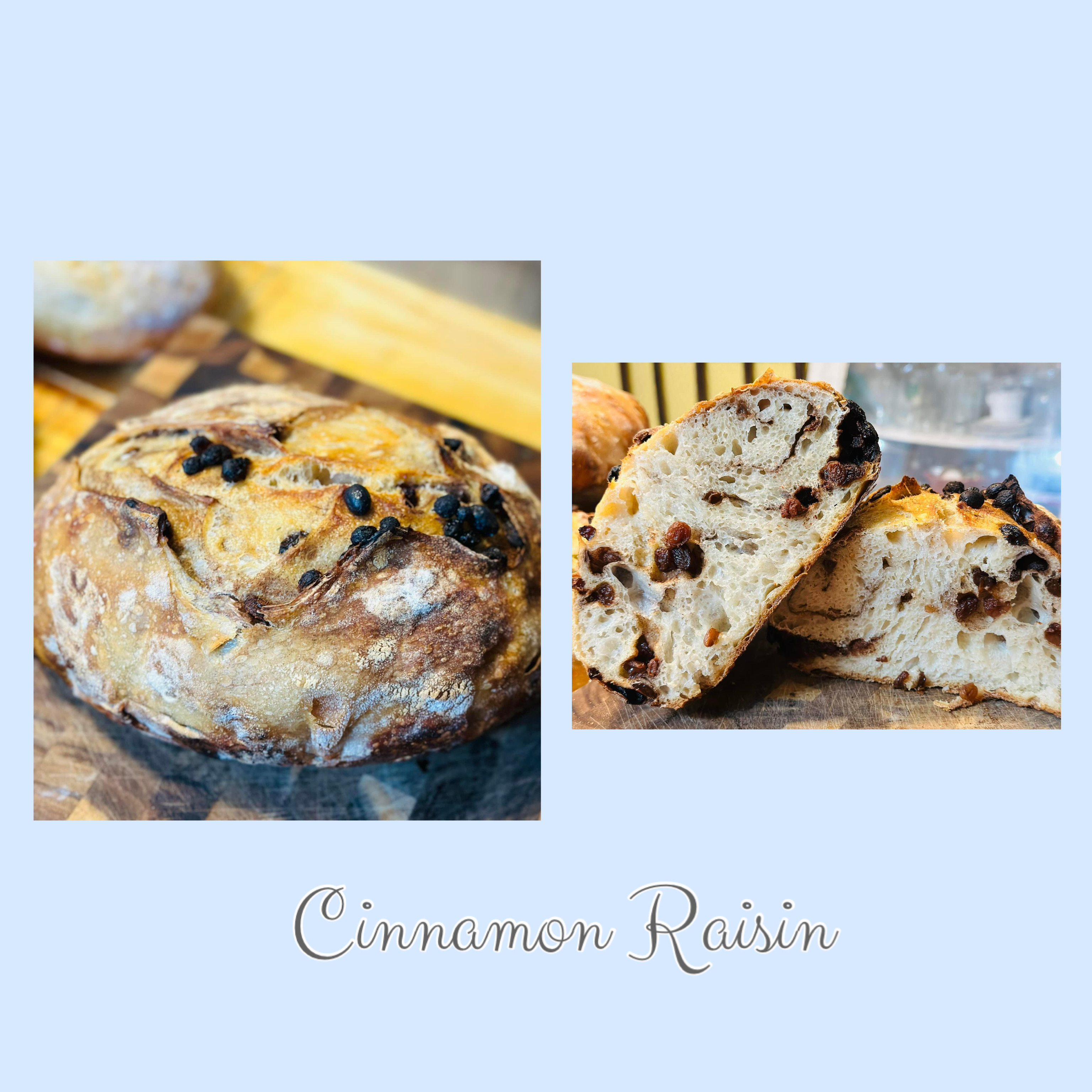 Mini Cinnamon Raisin Sourdough Loaf