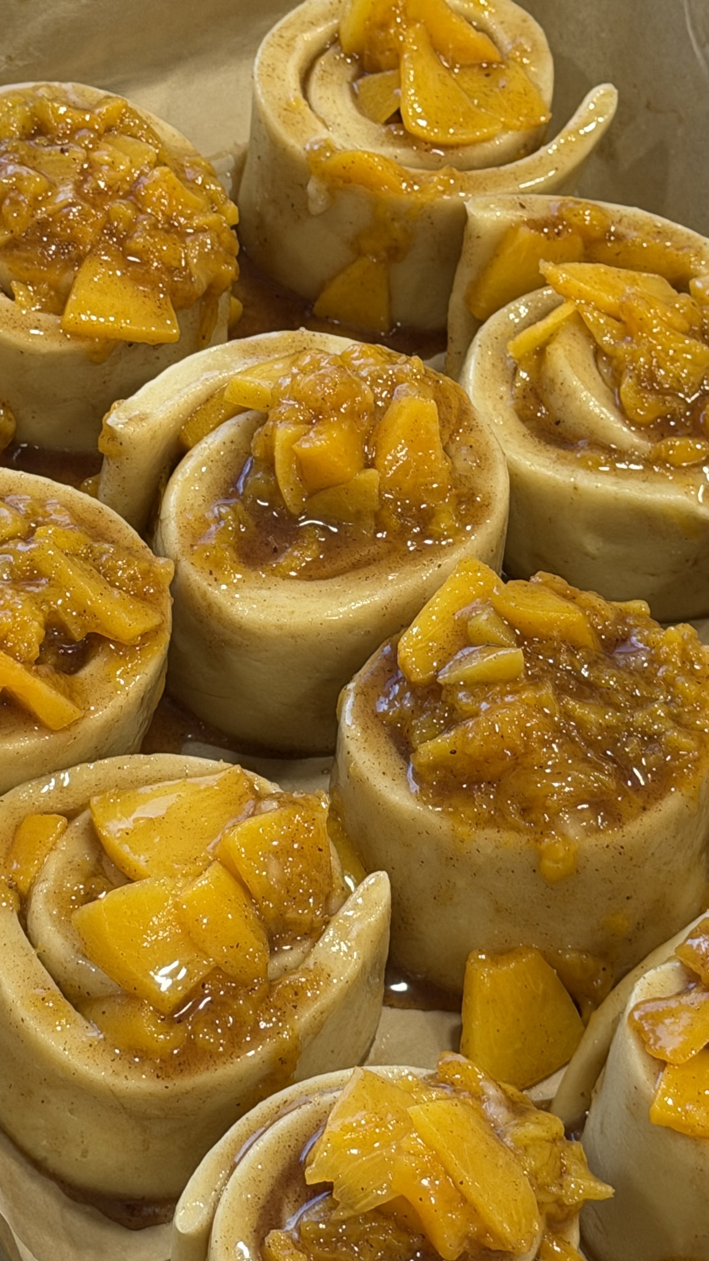 Peach Cobbler Rolls - Half Dozen