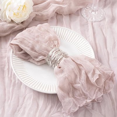 Dusty Pink Cheesecloth Napkins 