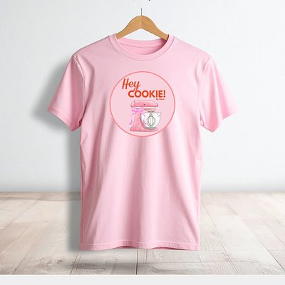 Hey Cookie! Logo Adult T-Shirt (Pink)