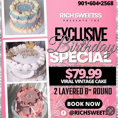 Mini 8” Vintage Cake