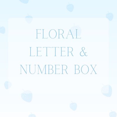 12IN Elegant White Letter + Number Box