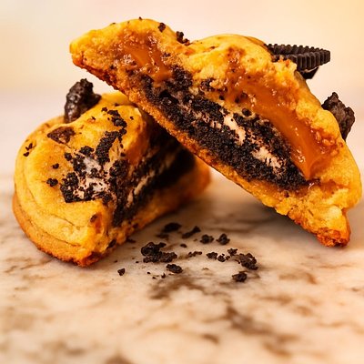 Giant Oreo Stuffed Cookies