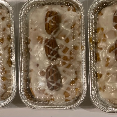 Honey Bun Cake Loaves (Includes Three 3x5” Loaves)
