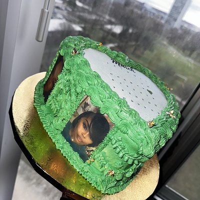 Heart Shaped Cake With Calendar And Photos