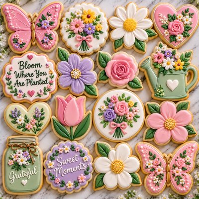 Spring In The Air, Sugar Cookies Set Dozen 