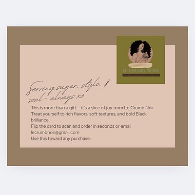 Le Crumb Noir Gift Certificate