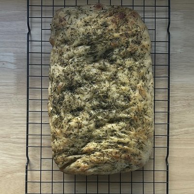 Rosemary Thyme And Garlic Focaccia