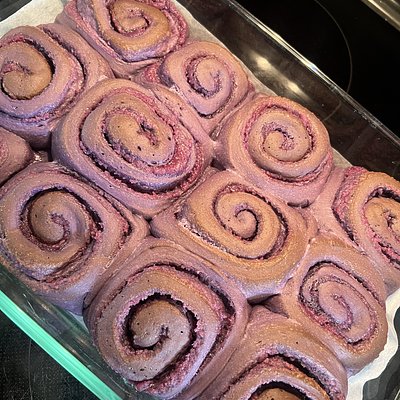 6ct. Ube Sourdough Cinnamon Rolls
