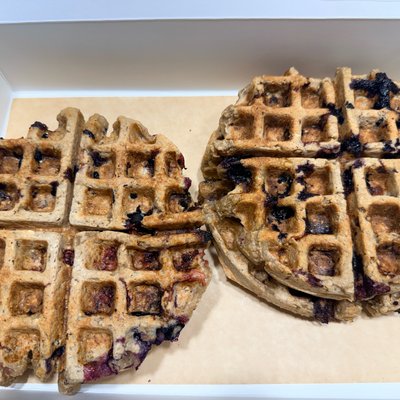 Blueberry or Strawberry Oat Waffles