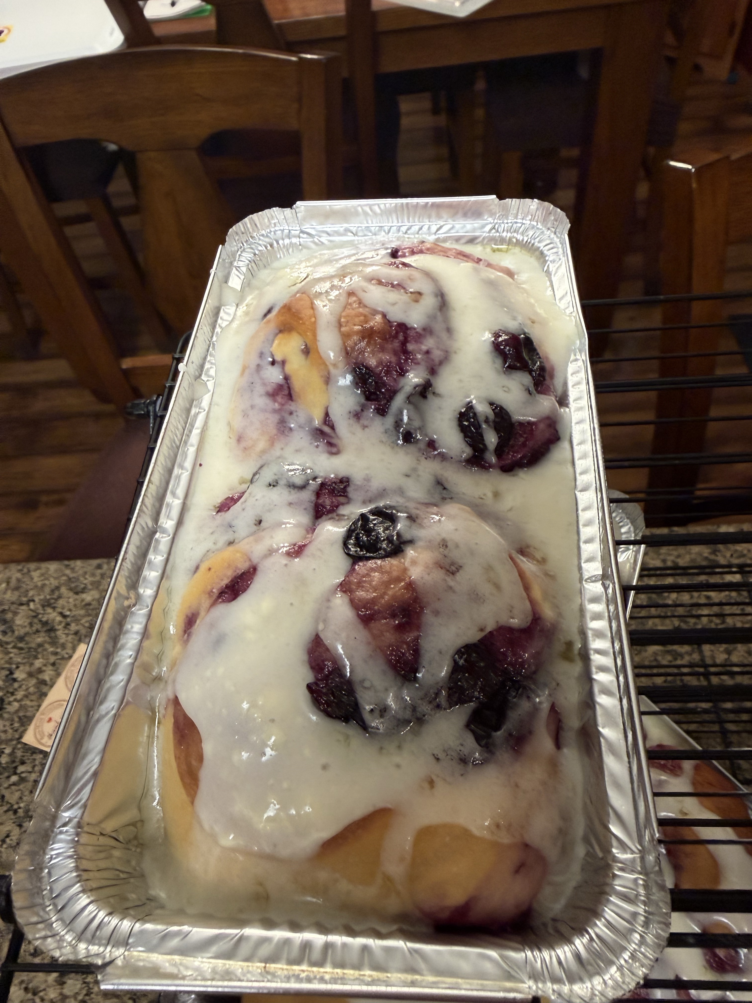 Blueberry Sourdough Sweet Rolls (2-pack)