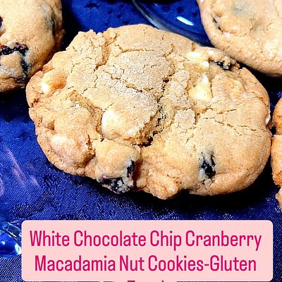 Gluten Free White Chocolate Chip Cranberry Cookie With Macadamia Nuts