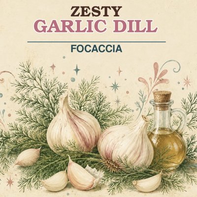 Zesty Garlic Dill Focaccia