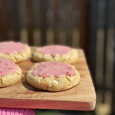 Half Dozen Strawberry Glazed Sugar Cookie