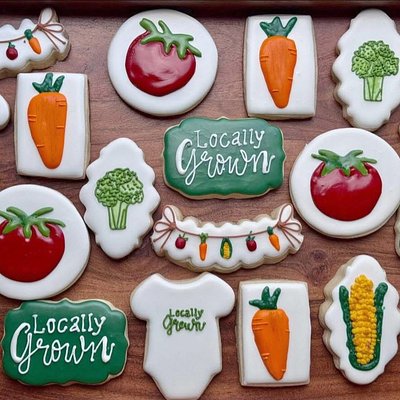 Custom Decorated Sugar Cookies “Locally Grown” 6+ Designs