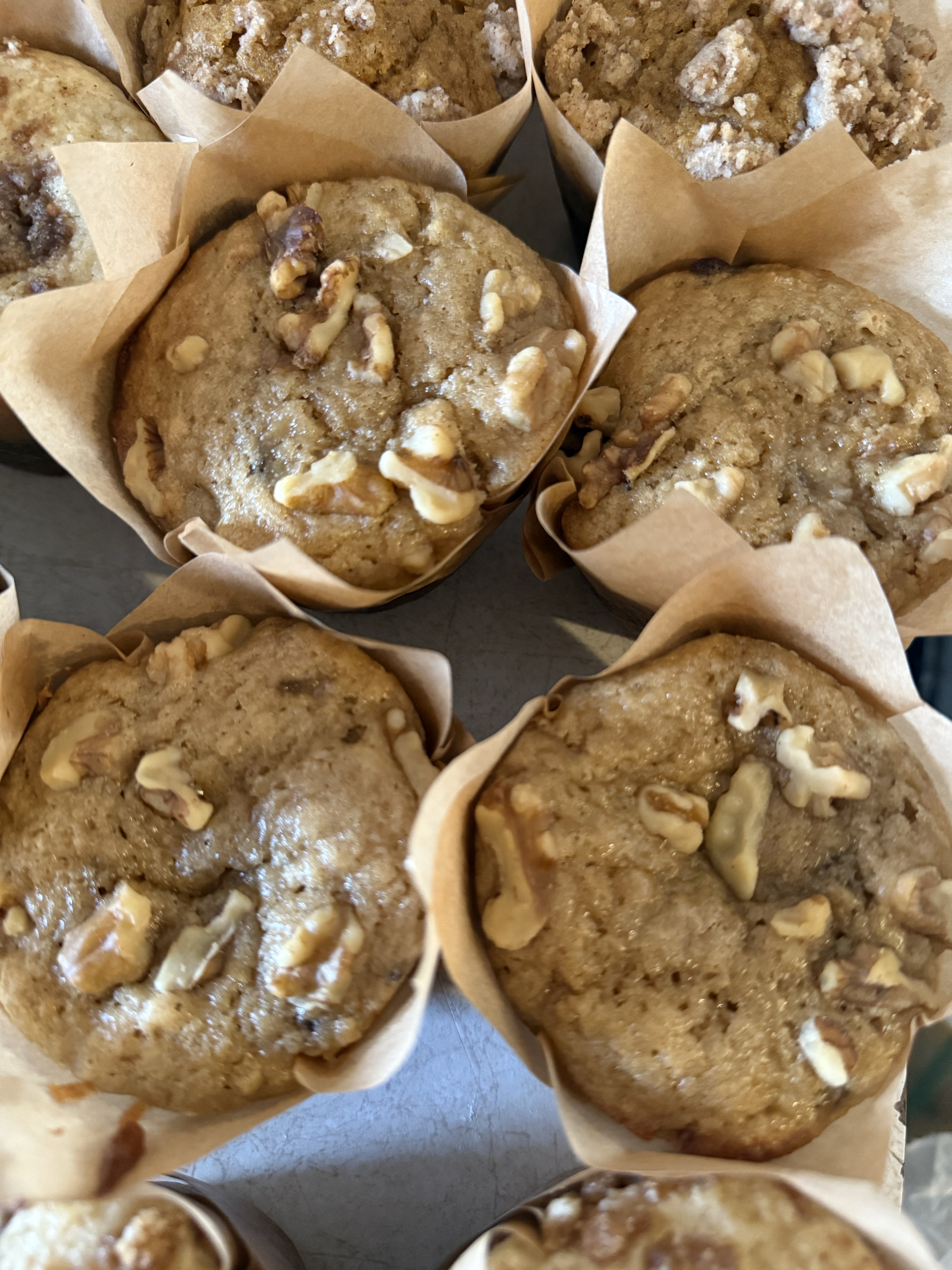 Sourdough Banana Nut Muffins 