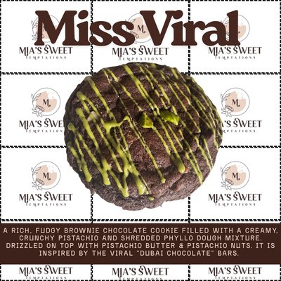 Miss Viral (DUBAI PISTACHIO CHOCOLATE CHIP BROWNIE COOKIE)