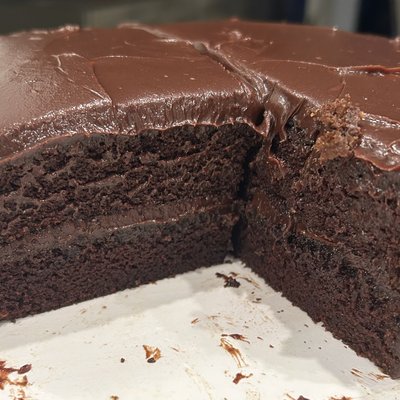 Chocolate Layer Cake with Chocolate Ganache 