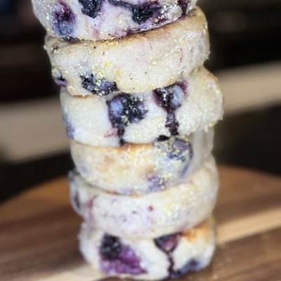 🫐 Blueberry Sourdough English Muffins 🫐