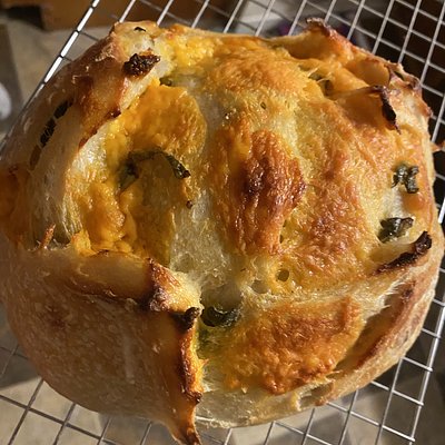 Jalapeño Cheddar Sourdough Loaf 