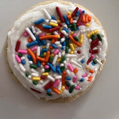 Frosted Sugar Cookie With Sprinkles