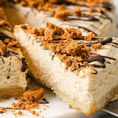 LowCal Cookie Butter Cheesecake