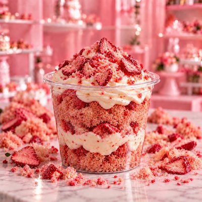 Classic Strawberry Cake Cup