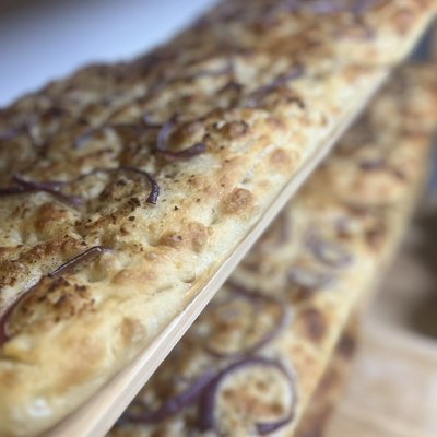 Onion & Garlic Sourdough Focaccia