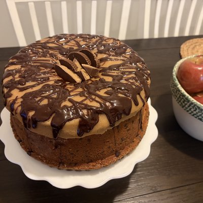 Mile High Peanut Butter, Chocolate Chip Pound Cake