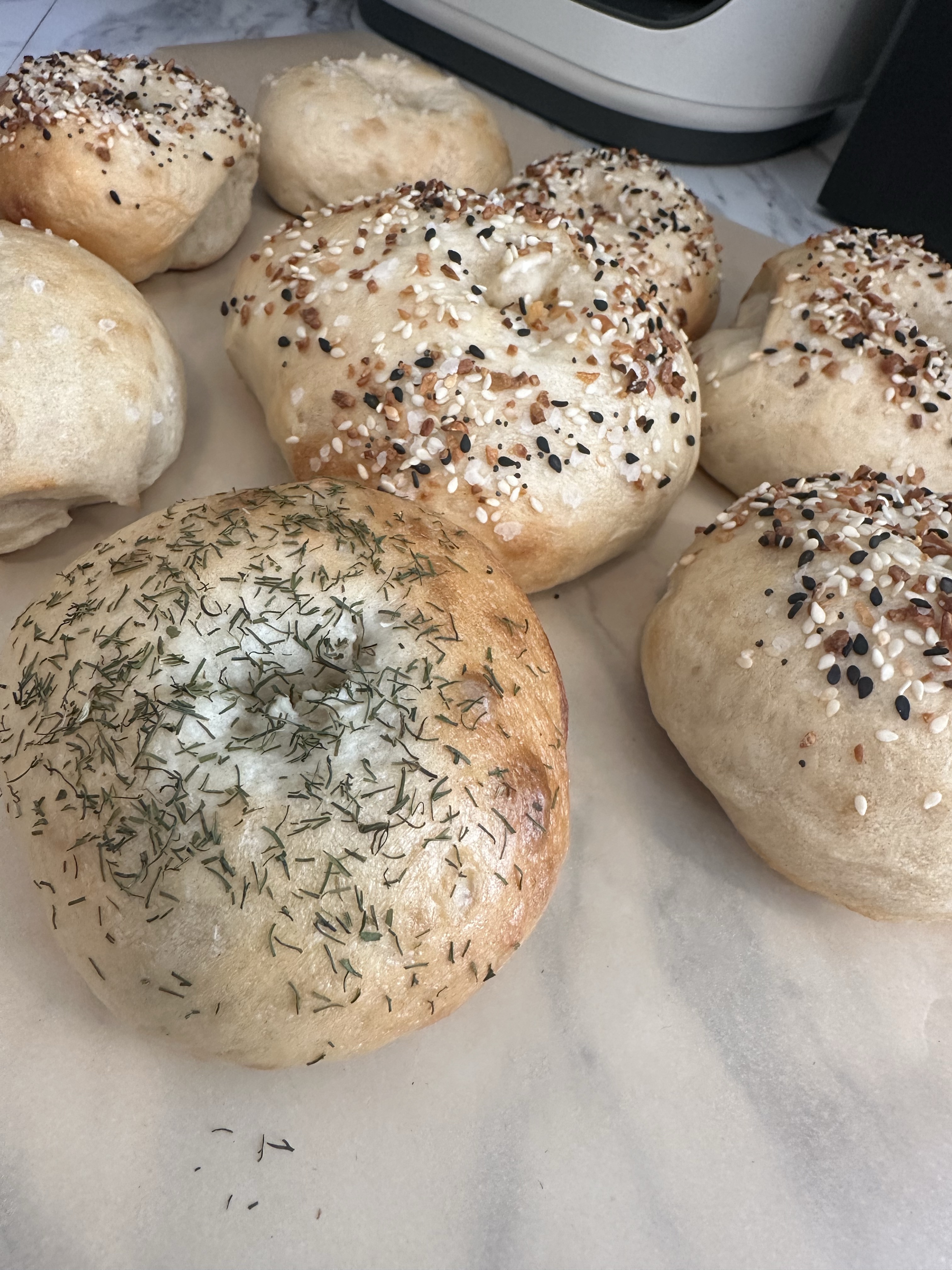 Dill Pickle Sourdough Bagels