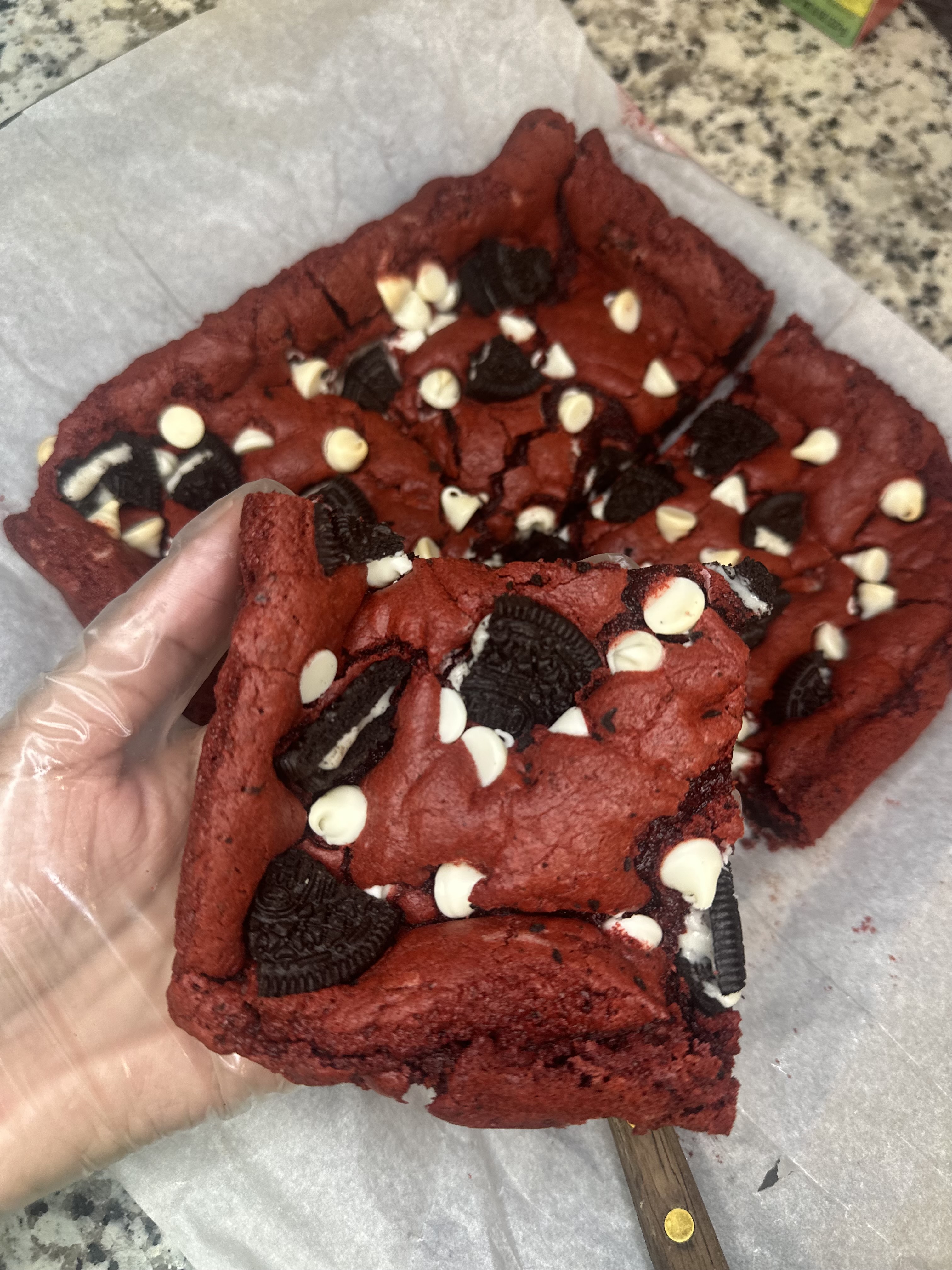 Red Velvet Oreo Brownie