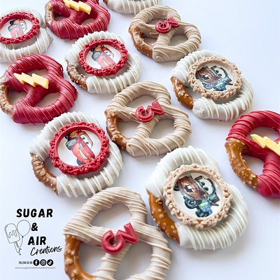 Large Chocolate Dipped Pretzel Twist