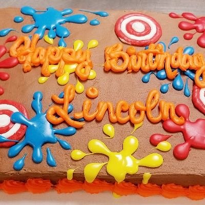 1/4 Sheet Paintball Cake
