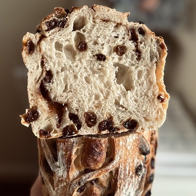 Sourdough Cinnamon Raisin Swirl Loaf