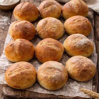Hard Crusted Sourdough Rolls 1/2 Dz