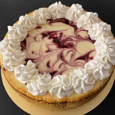 Classic 9" Raspberry Swirl Cheesecake 