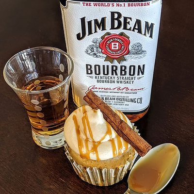 Salted Caramel Bourbon Cupcakes