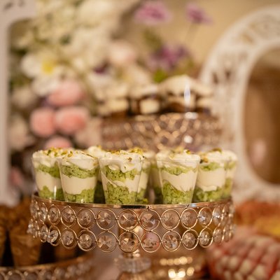Pistacho Cake Shots