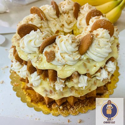 Banana Pudding Cookie Cake