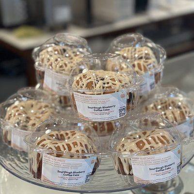 Sourdough Blueberry Coffee Bundt Cakes